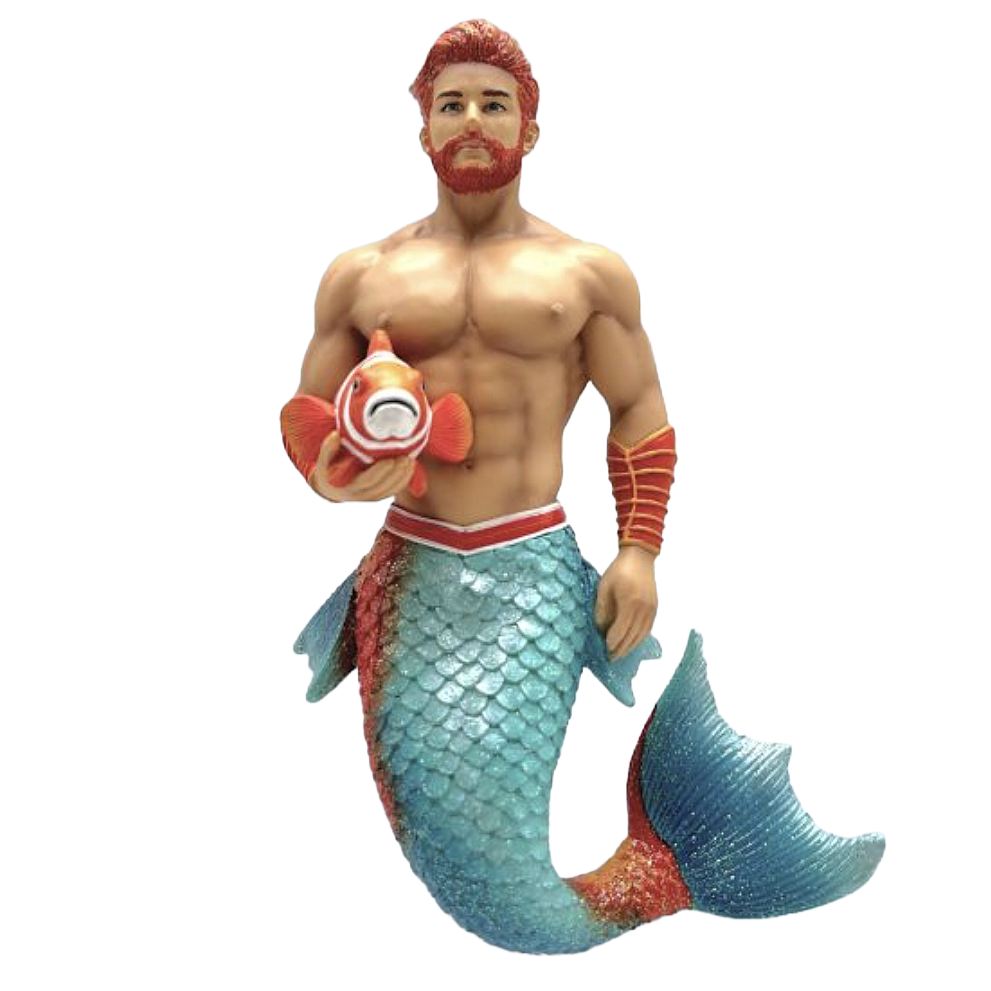 Clown Fish Merman - www.MermanBeach.com