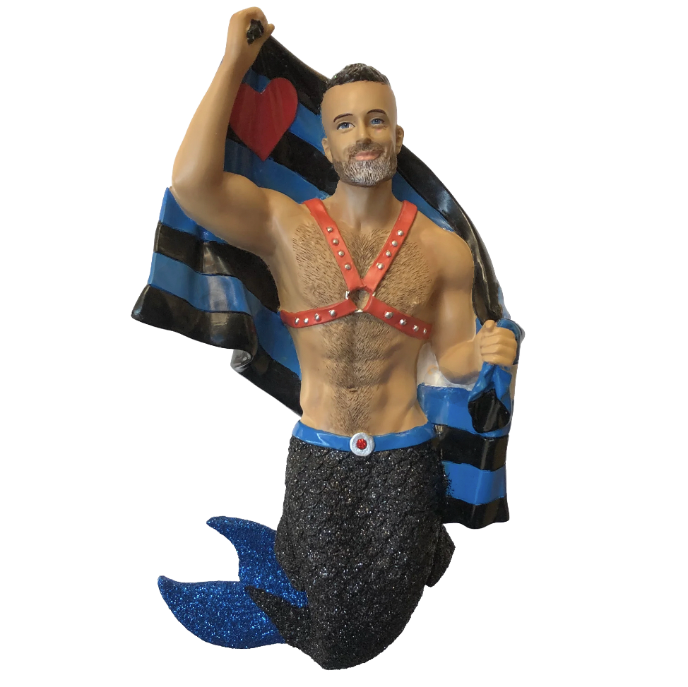 Leather Pride Merman - www.MermanBeach.com