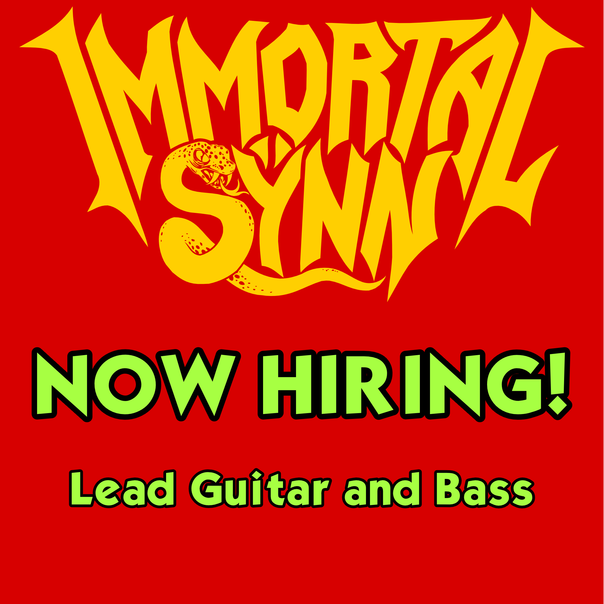 WANTED: Lead Guitar and Bass!