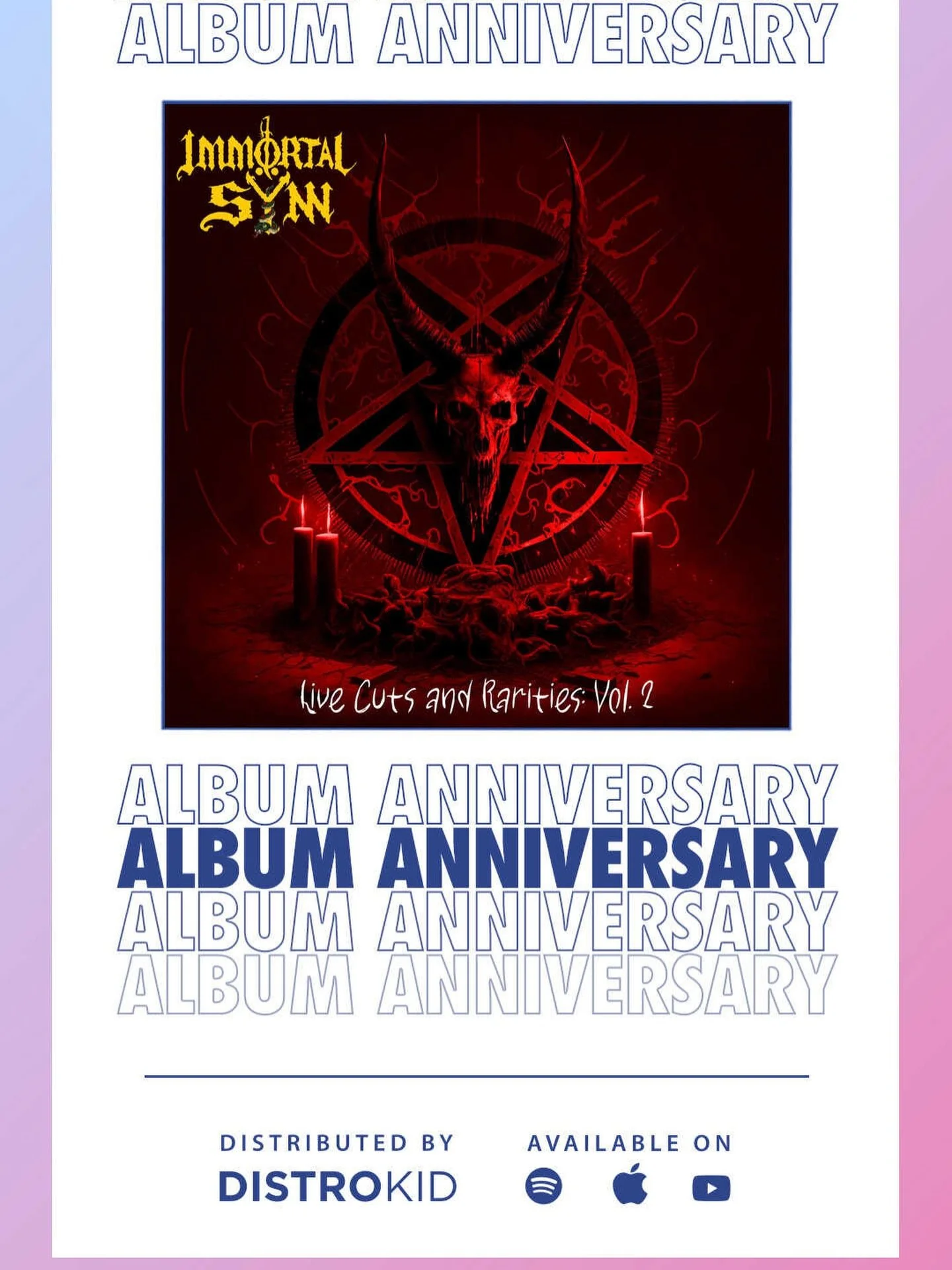 Some damn good stuff on this release 🫡 Go check it out NOW on Spotify, Apple Music, Deezer, Tidal, and more🤘🏻Live Cuts and Rarities: Vol. 2 #HeavyMetal #ImmortalSynn #nwothm #DenverMusic #ColoradoMusic #HardRock