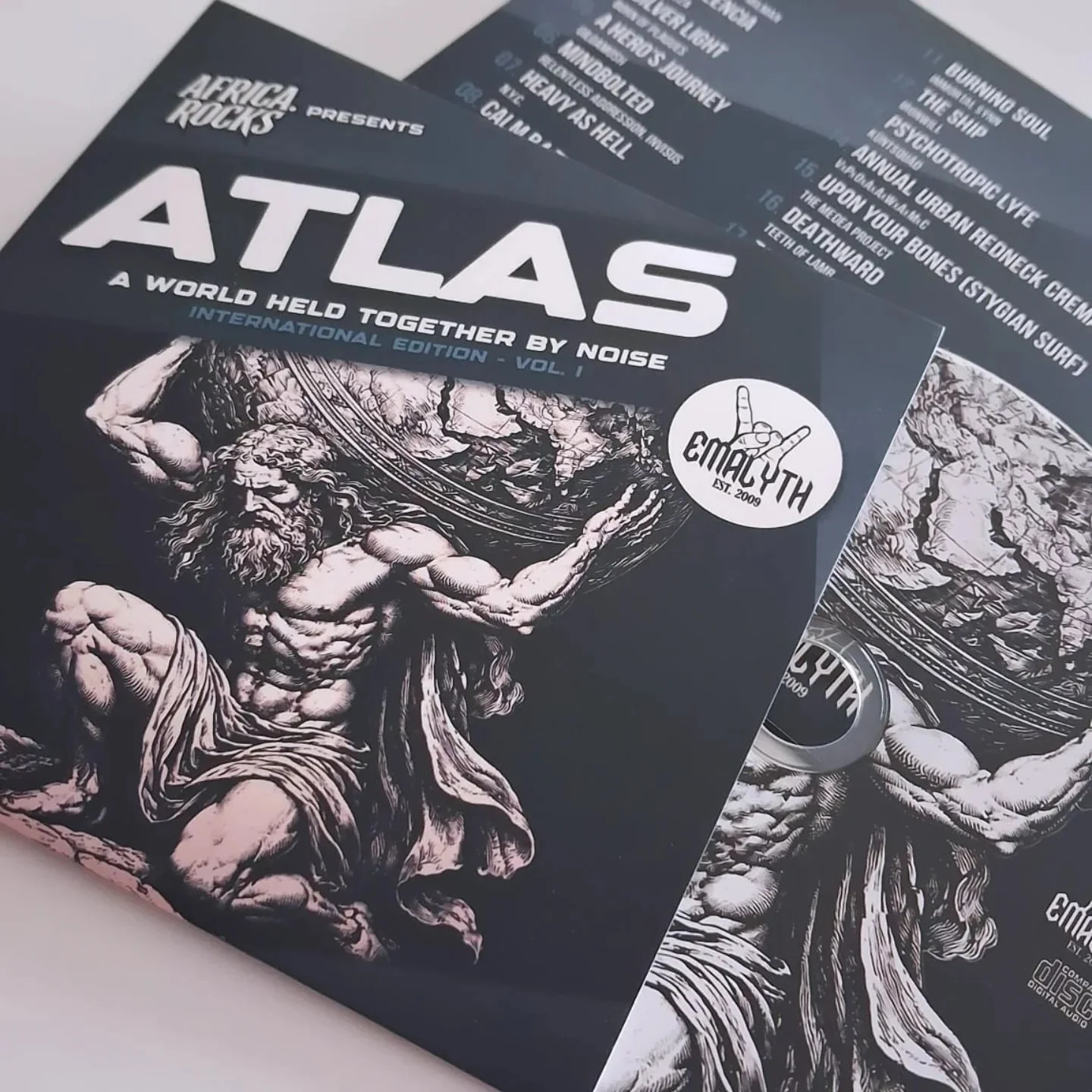 Thank you to @africa.rocksofficial for including us on their new compilation CD, &lsquo;Atlas: A World Held Together by Noise&rsquo;. It soon will be available for free at concerts and festivals throughout South Africa via @emalythevents ! 🤘🏻 Also 