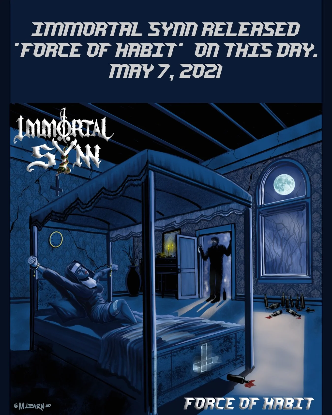 Yes, we are aware this post is a day late😜 &lsquo;Force of Habit&rsquo; is our second studio album, released on May 7, 2021. It went more in the direction of thrash than previous releases, and was written and recorded 90% by @axel_berrios96  and Ton