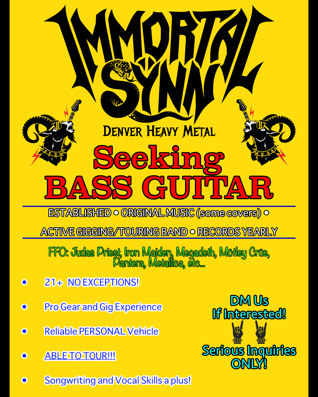 WANTED: Bass Guitar!