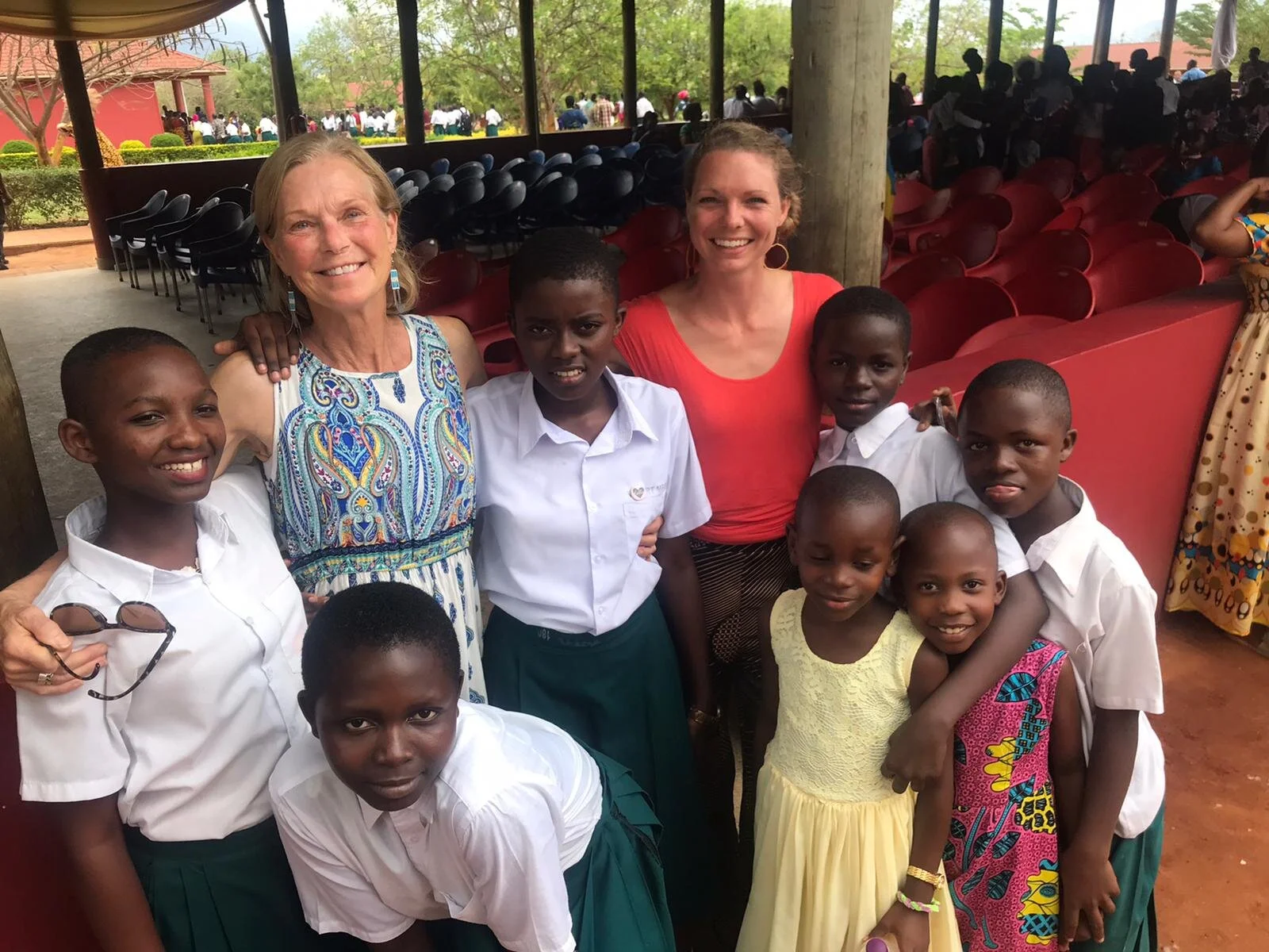 My mom and me at the SEGA School for Girls in Tanzania in October 2019. We spent 2 weeks teaching the students English Fluency and life skills. My mom taught health classes and I taught sewing on trestle machines. Thanks mom!