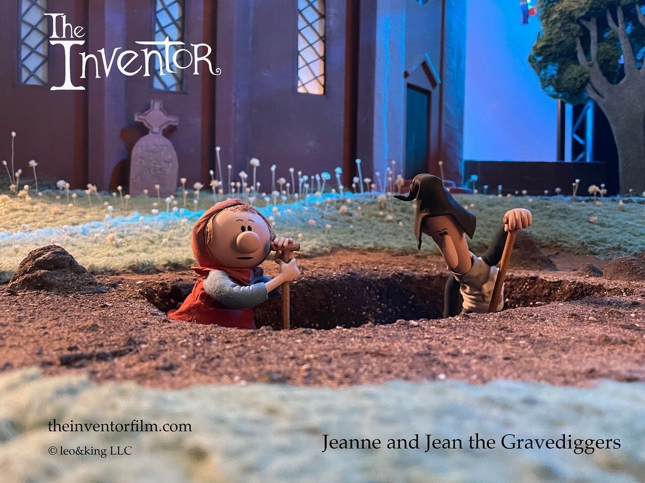 Keep your eyes peeled in 2023 for this beautiful animated feature film, The Inventor written and directed by our friend @capobianco_jim . These two characters are voiced by Jane and myself. The film also features characters voiced by LA clown friends