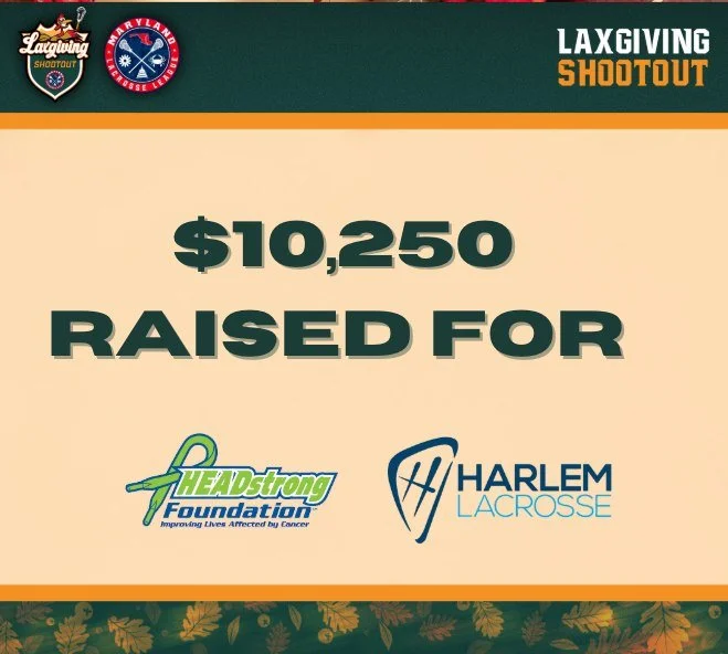 💚🧡 $10,250 RAISED! 🧡💚

We&rsquo;re proud to split the total and donated $5,125 each to HEADstrong Foundation &amp; Harlem Lacrosse this morning!

Thank you to every player, coach, family, and supporter who helped make this happen. Lacrosse and gi