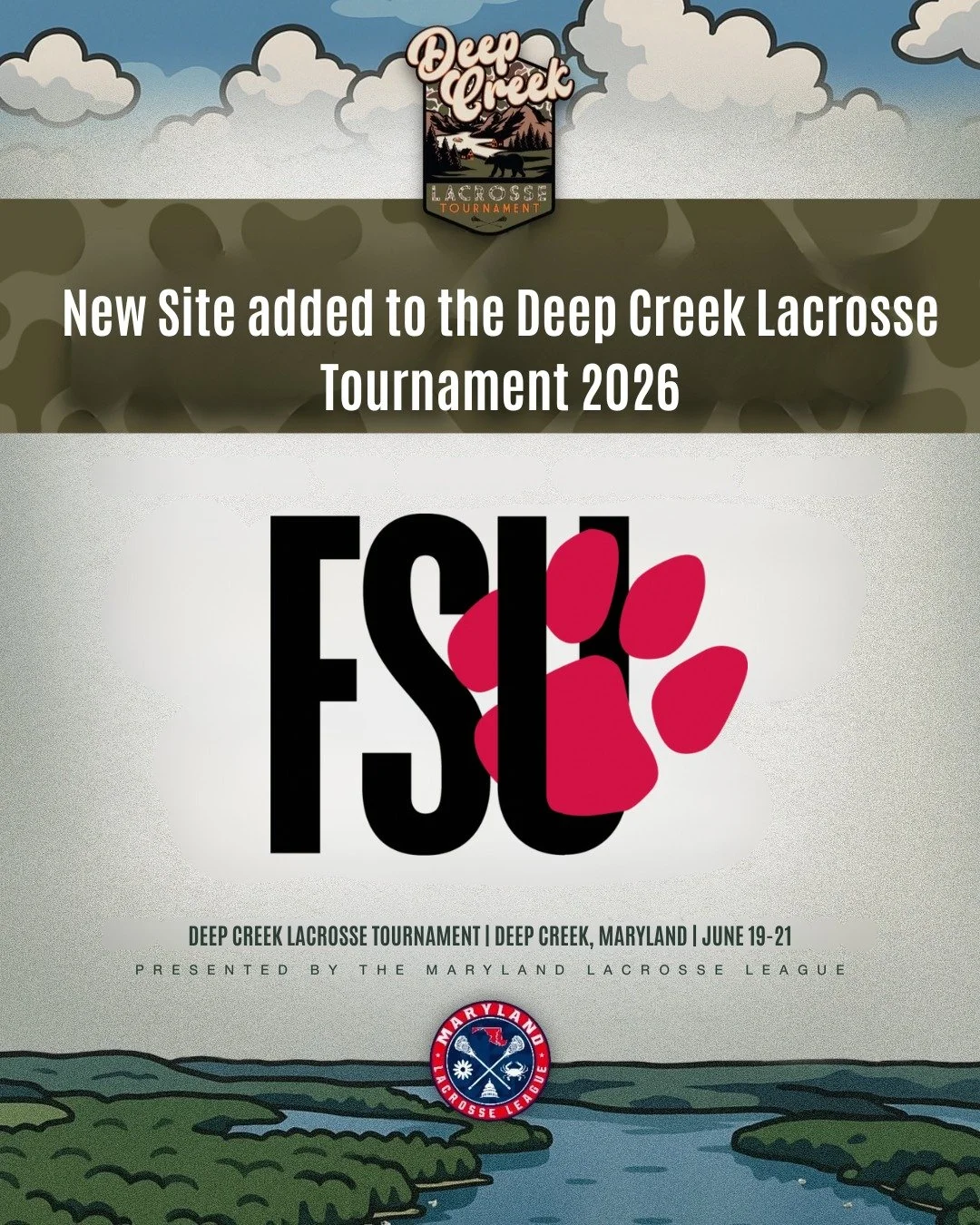 🏆📣 CHAMPIONSHIP SITE ANNOUNCEMENT 📣🏆

We&rsquo;re excited to announce that championship games for the
✔️ High School divisions
✔️ Men&rsquo;s divisions
✔️ Select youth divisions

will be held at Frostburg State University on Saturday, June 21st ?