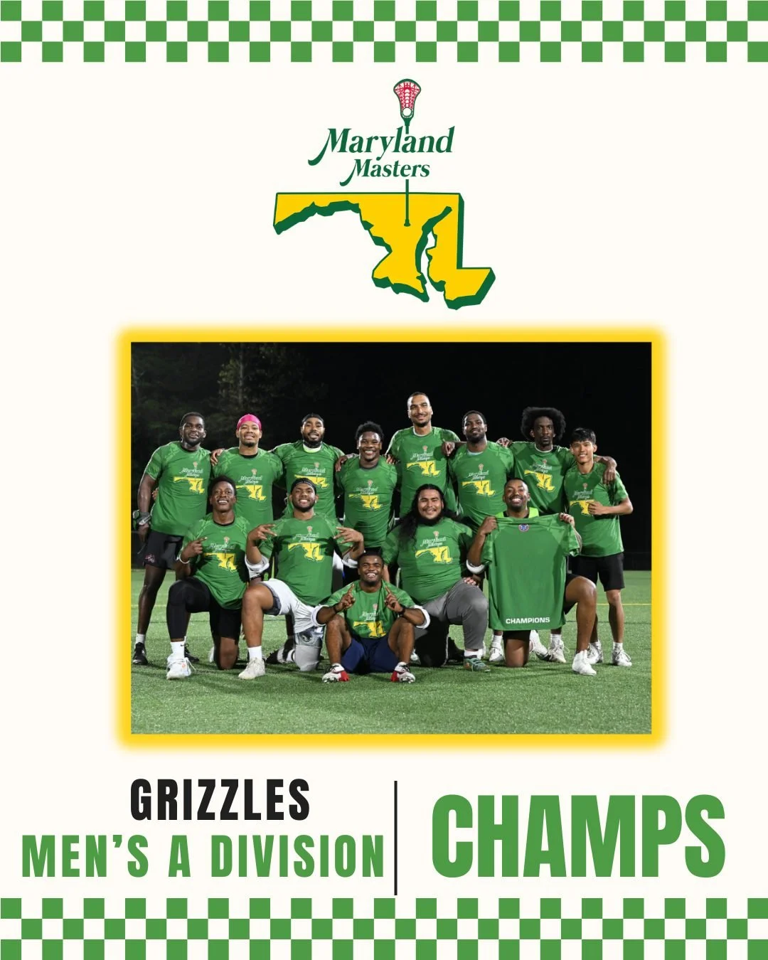 Grizzles Men&rsquo;s A Champs
Grizzles take the Cake🔥
Ran through a stacked division and finished the job.
#MDLL #MarylandMasters