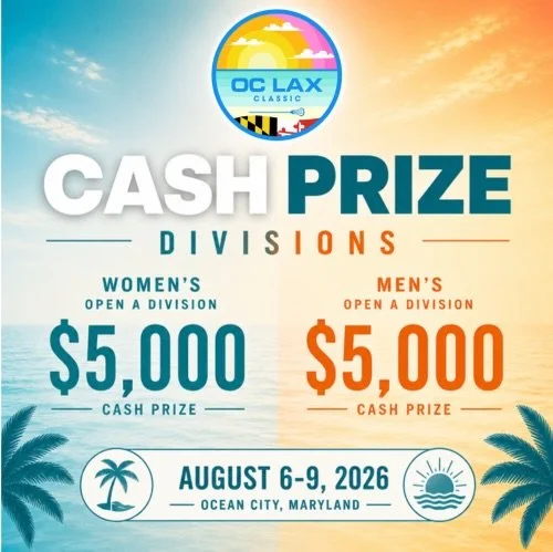 💰 OC LAX CLASSIC 2026 💰
The stakes are back for the @oclaxclassic 
🏆 $5,000 CASH PRIZES 🥍 Men&rsquo;s Open A Division 🥍 Women&rsquo;s Open A Division