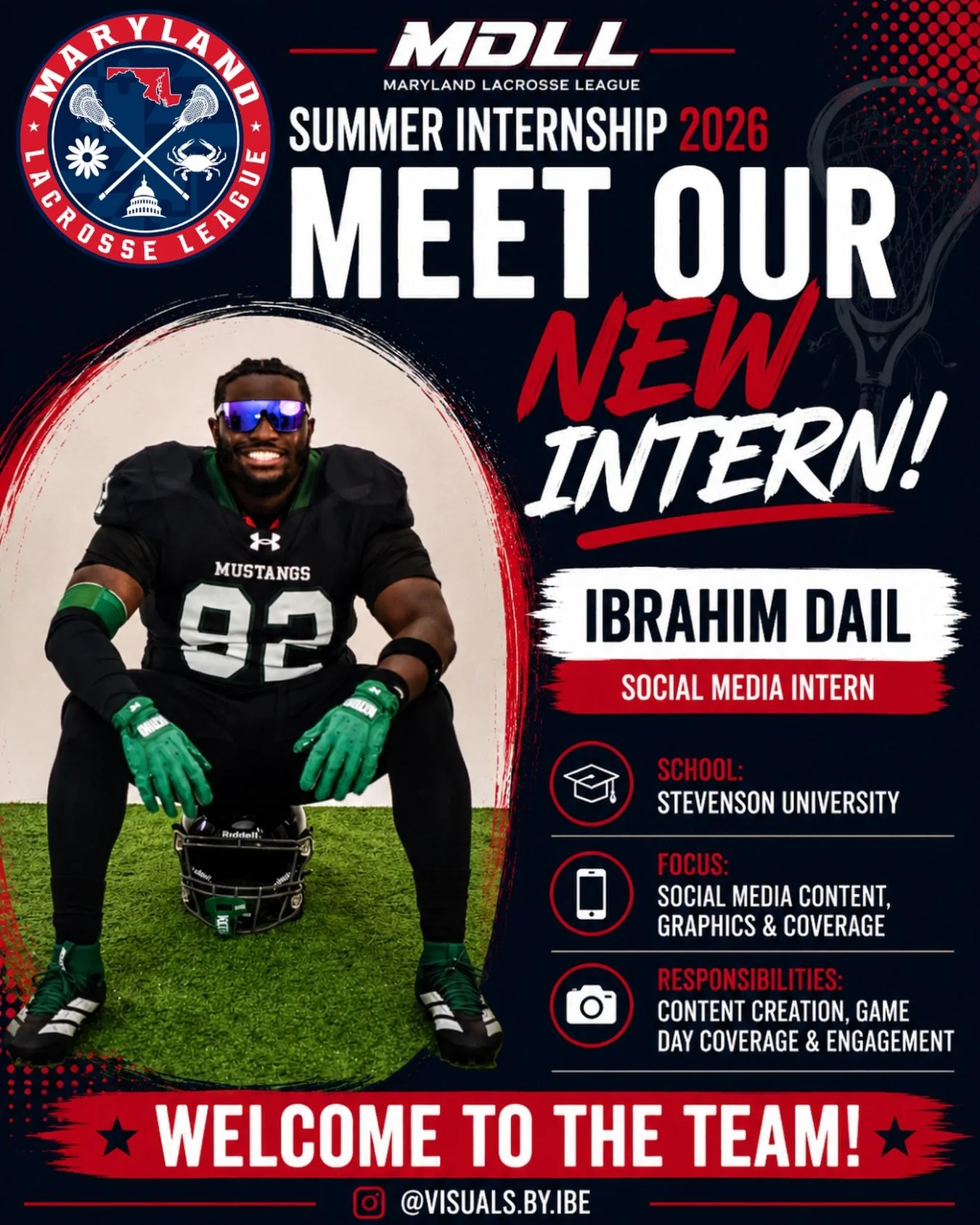 🚨 MEET THE TEAM 🚨

Welcome Ibrahim Dail to MDLL as our Social Media Intern 📸🔥

Ibrahim brings elite experience in sports photography, graphic design, and game day content and will be helping elevate everything you see across our platforms this su