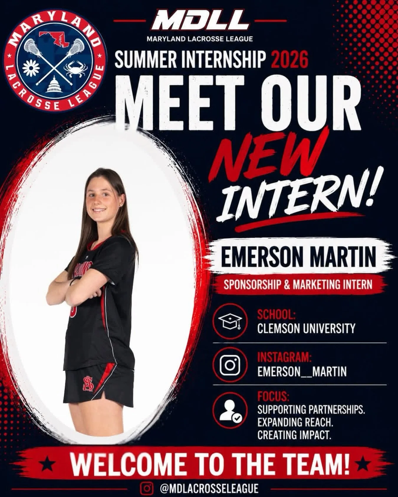🚨 MEET THE TEAM 🚨

Welcome Emerson Martin to MDLL as our Sponsorship &amp; Marketing Intern 🤝🔥

Emerson, from Clemson University, will be focused on building partnerships, expanding reach, and helping grow the MDLL brand this summer.

Big things 