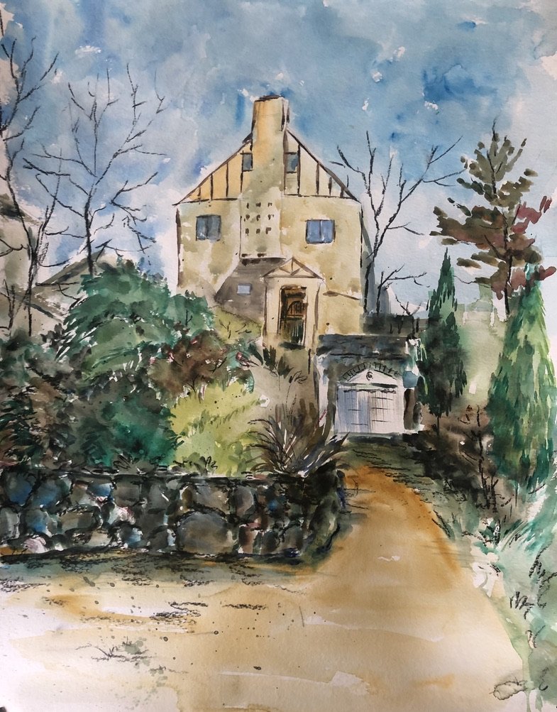 Scenic 81 (Neighborhood), watercolor, 24" * 18,  $ 300