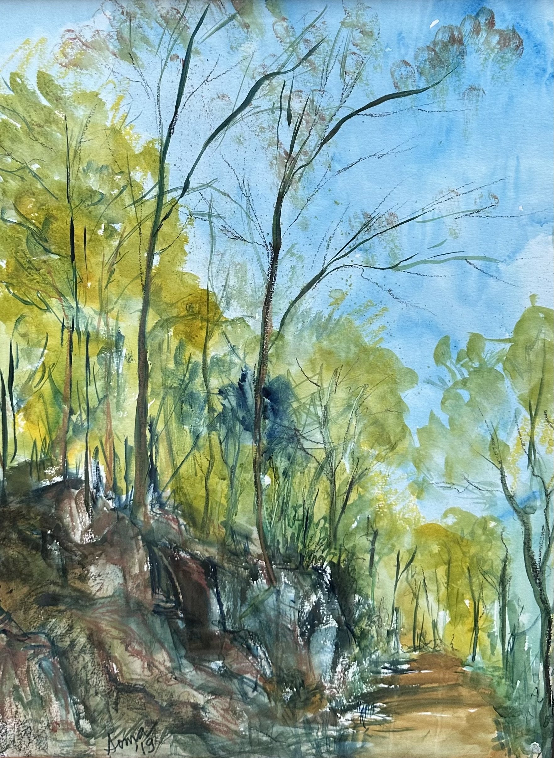 Scenic 79 (Untermyer Park), watercolor, 24" * 18,  $ 300