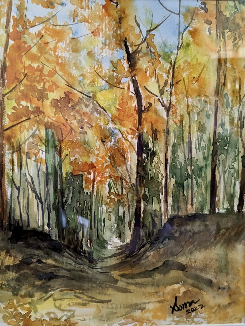 Scenic 63 (Fall 1) , watercolor, 14" * 11", $ 200