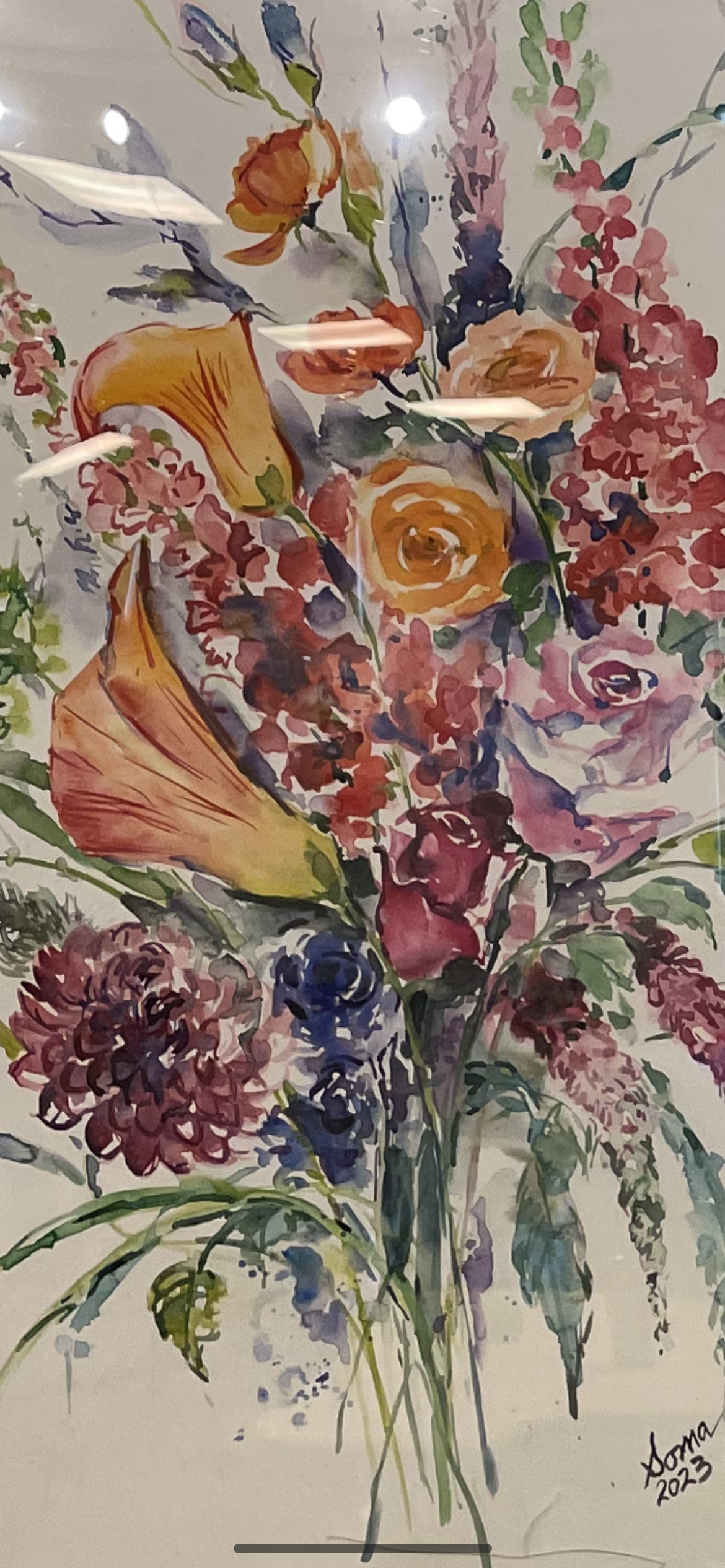 Floral 37 (Bouquet II ) , watercolor, 36*24", $ 600
