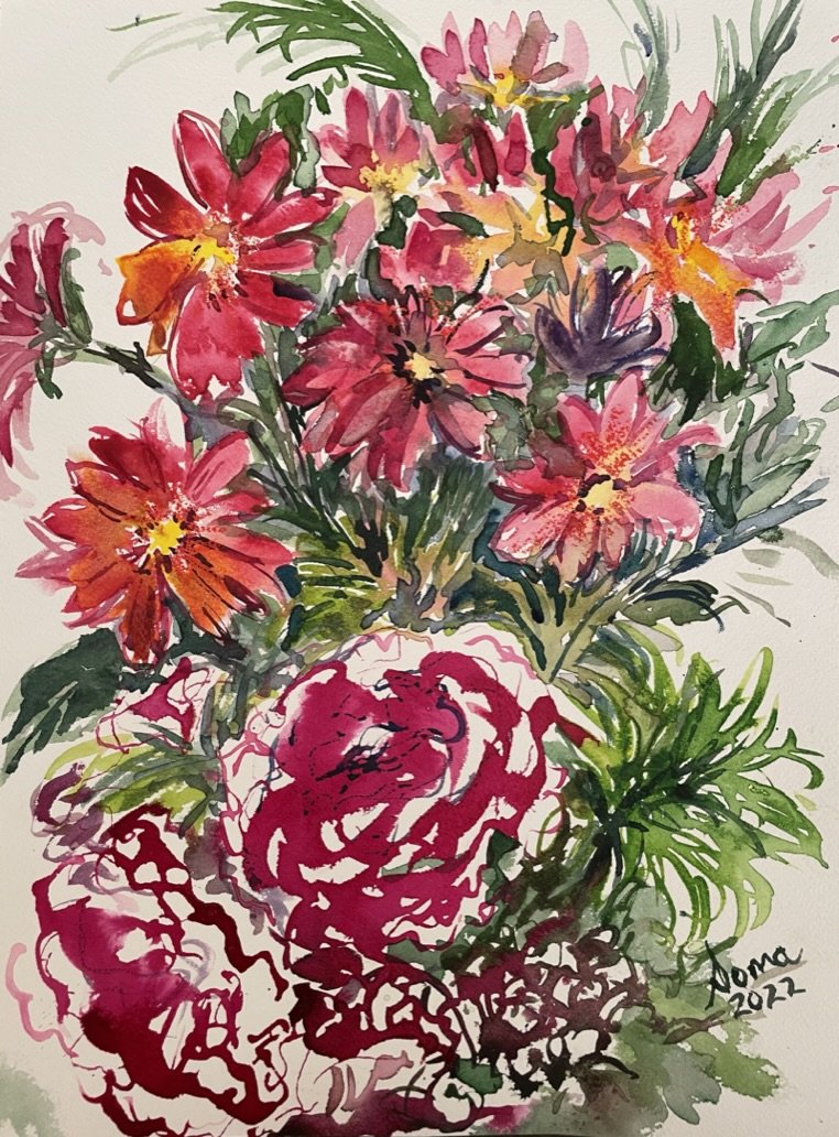 Floral 15 (assortment), watercolor, 14" * 11", $ 200