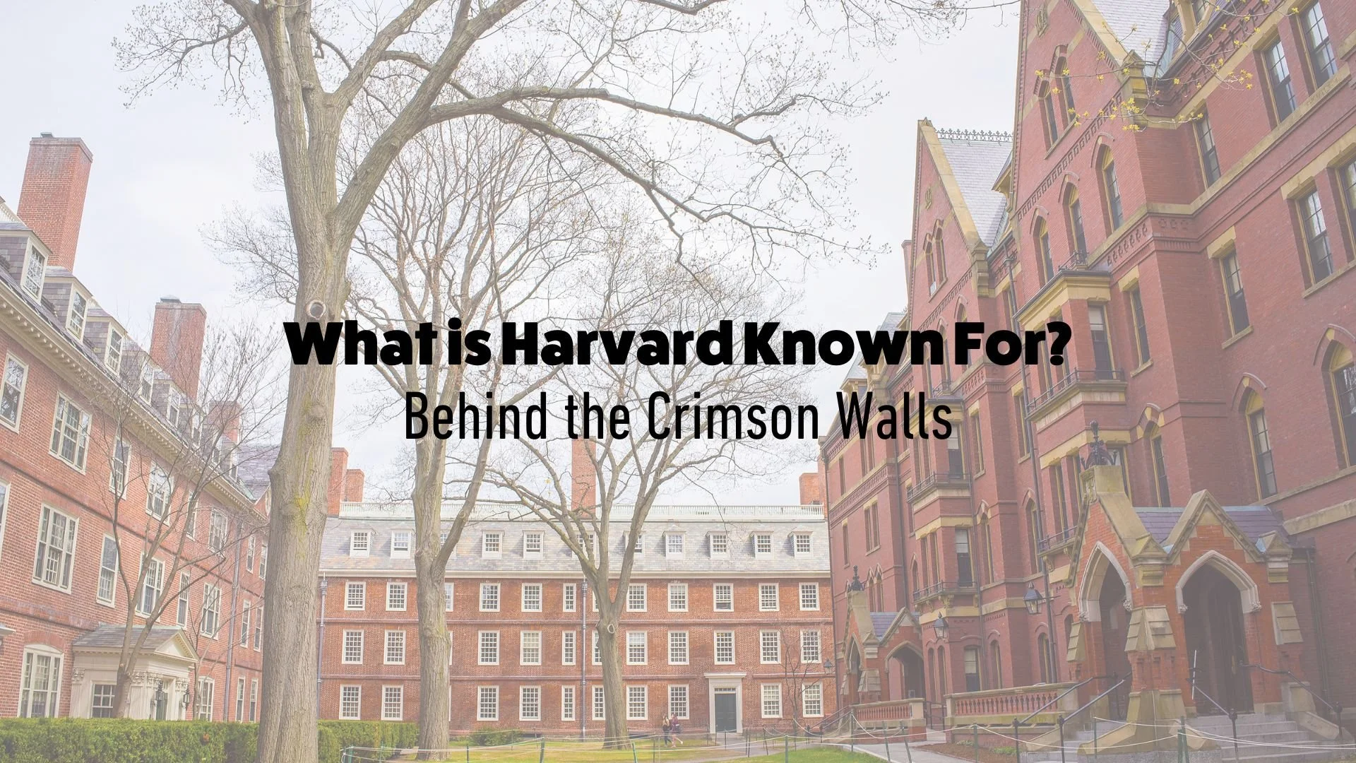 What Is Harvard Known For Behind The Crimson Walls Inspirit AI