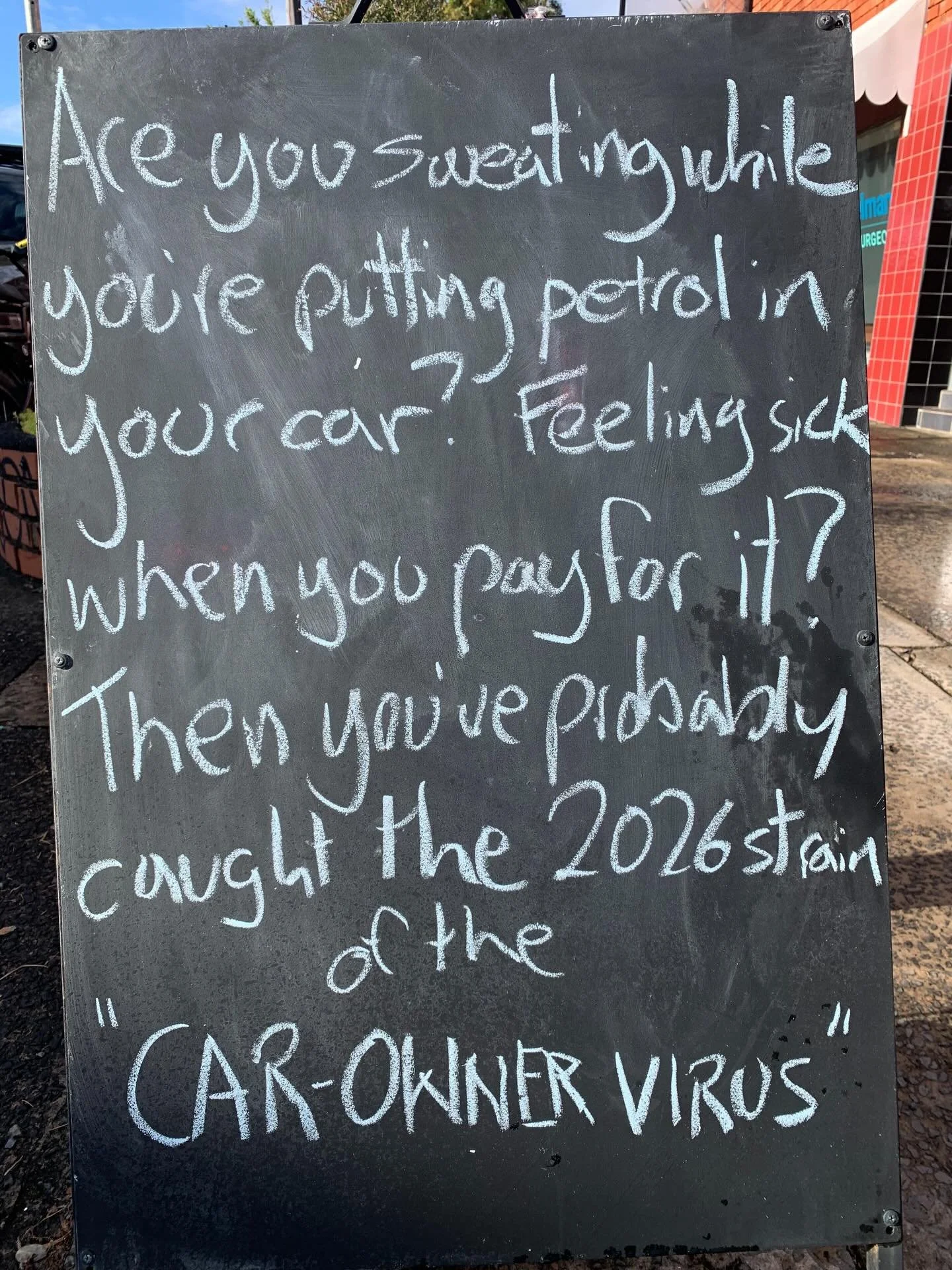 Seen on blackboards near you..