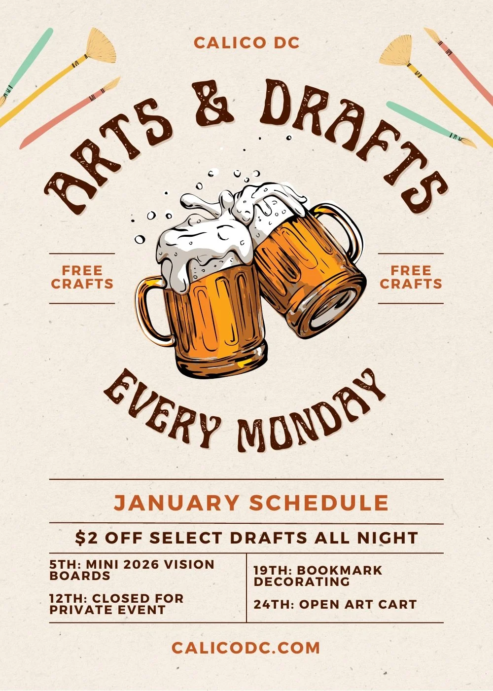 ARTS &amp; DRAFTS: Open Art Cart