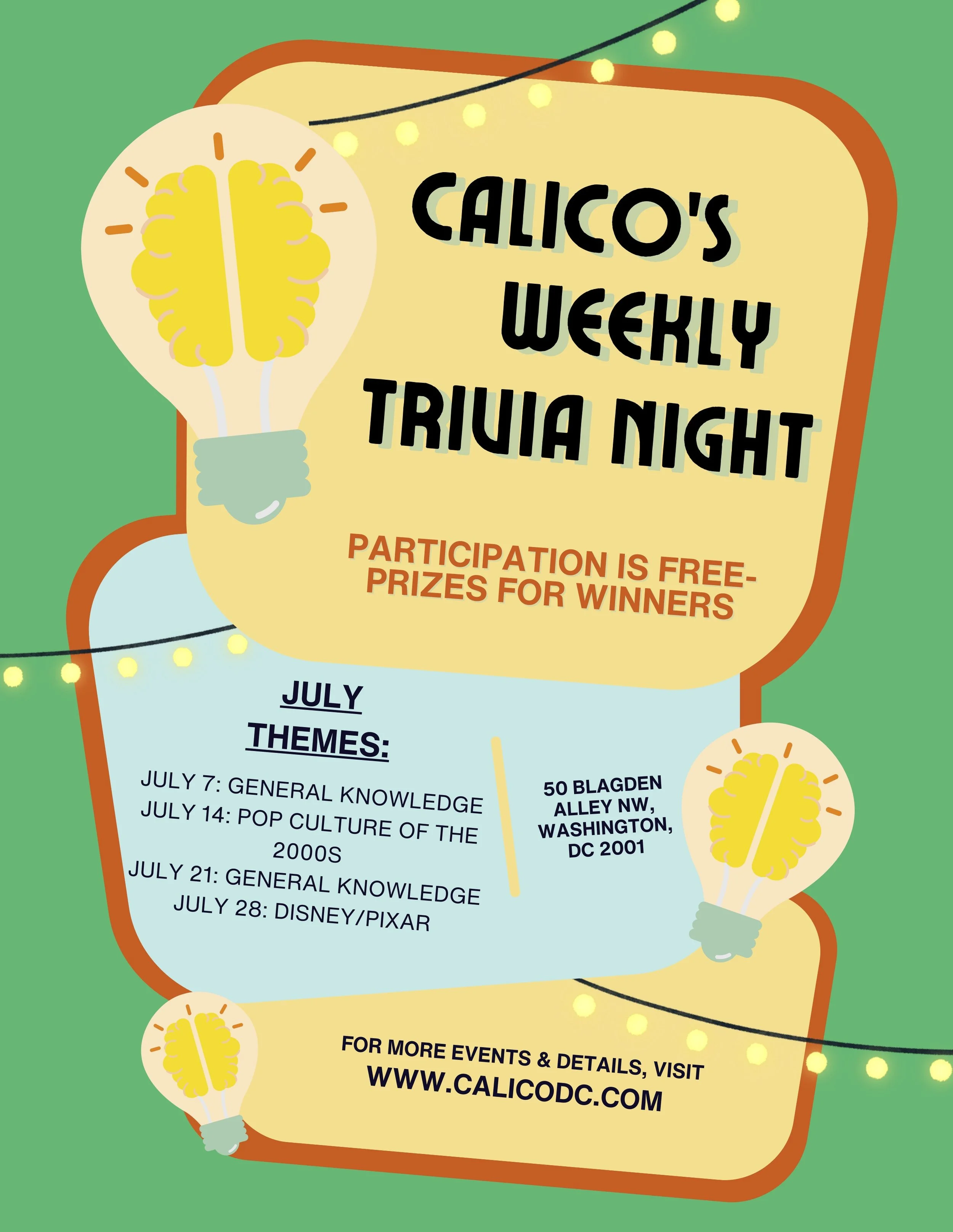 TUESDAY NIGHT TRIVIA!
