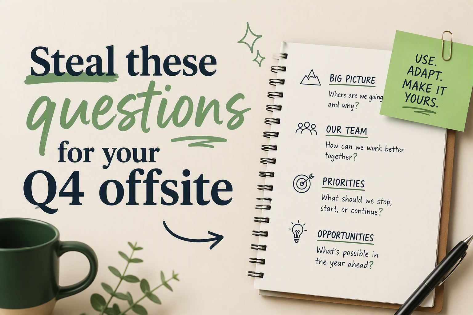 Steal these questions for your Q4 offsite