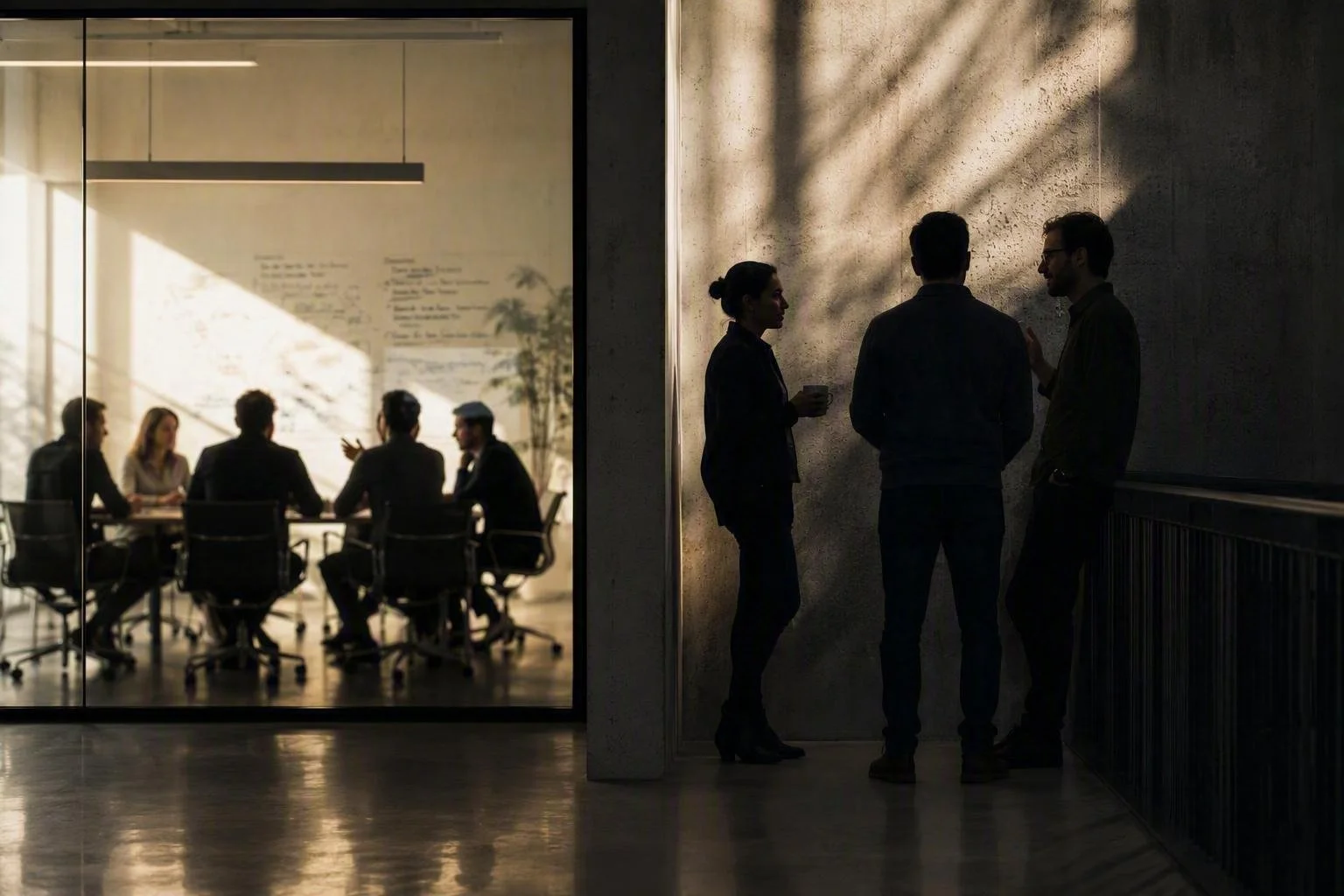 The meeting after the meeting is where things actually get said
