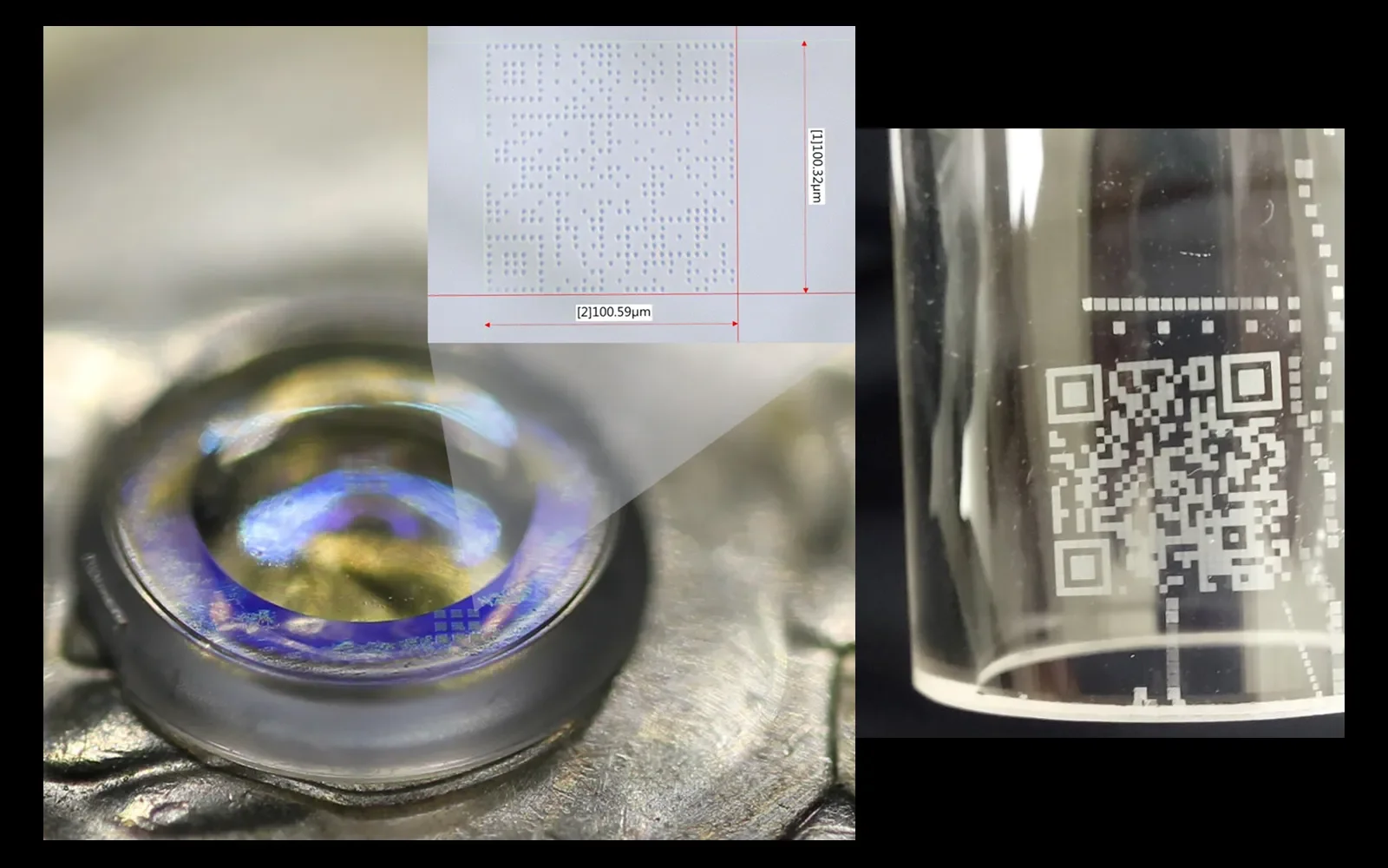 Multiple embedded QR code sizes and positions in quartz