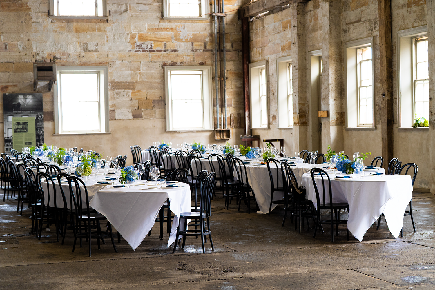Sydney corporate photography - event setting at Cockatoo Island