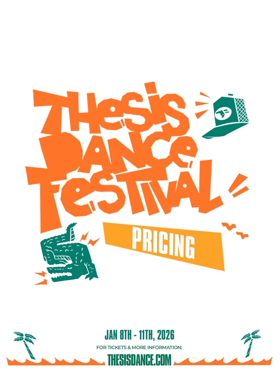 Here&rsquo;s a look at PRICING and the full weekend SCHEDULE for the function! Who&rsquo;s ready!?

🌴Thesis Dance Festival 🌴
One of the largest COMMUNITY dance festivals in Florida.
Showcase. Workshop. Battle. Party.
January 8th - 11th, 2026
Tampa,
