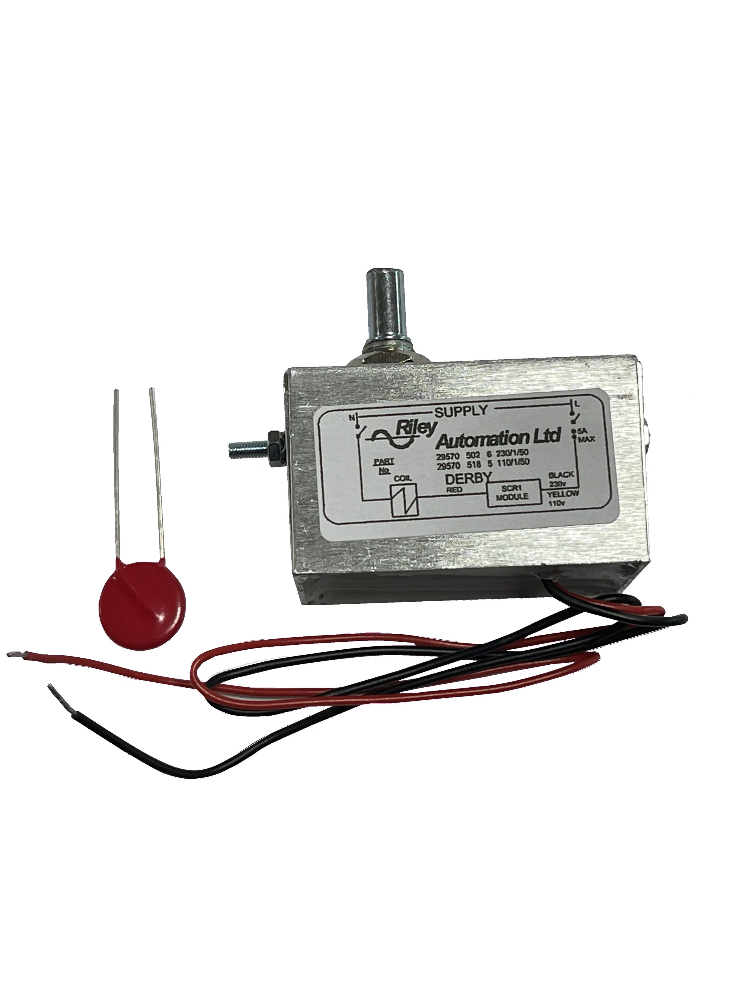 Control module for the SCR-1 controller, allows variable speed for electromagnetic vibratory feeder units. 3000 cycles RC - VDR voltage dependent resistor