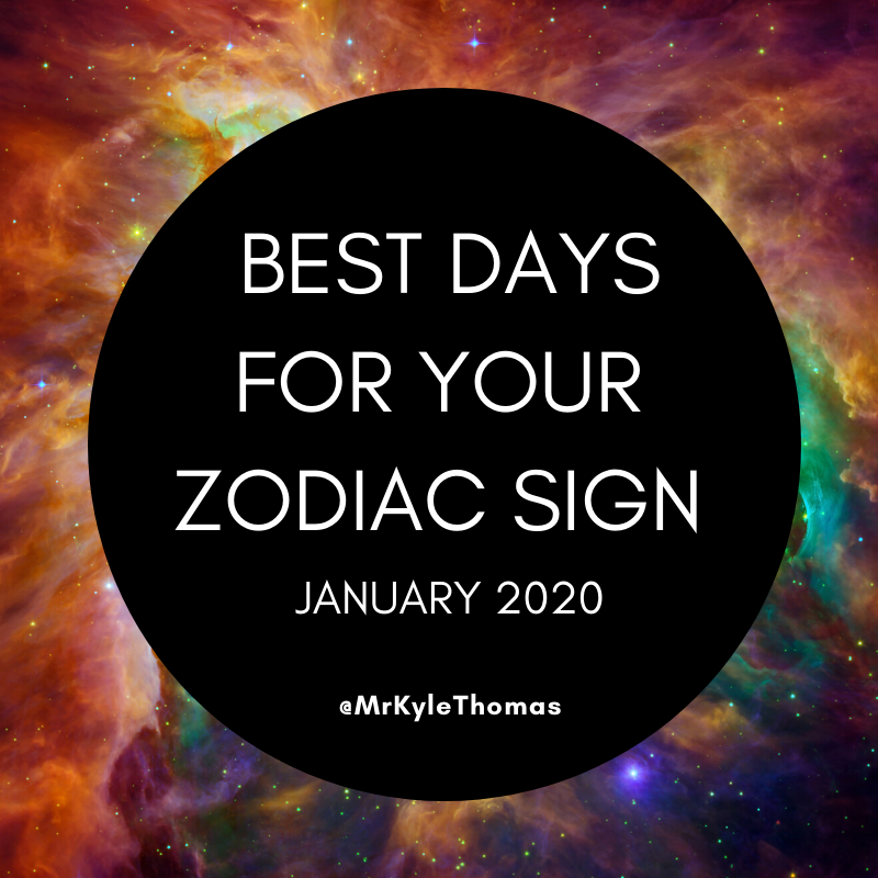 BEST DAYS FOR YOUR ZODIAC SIGN IN JANUARY 2020