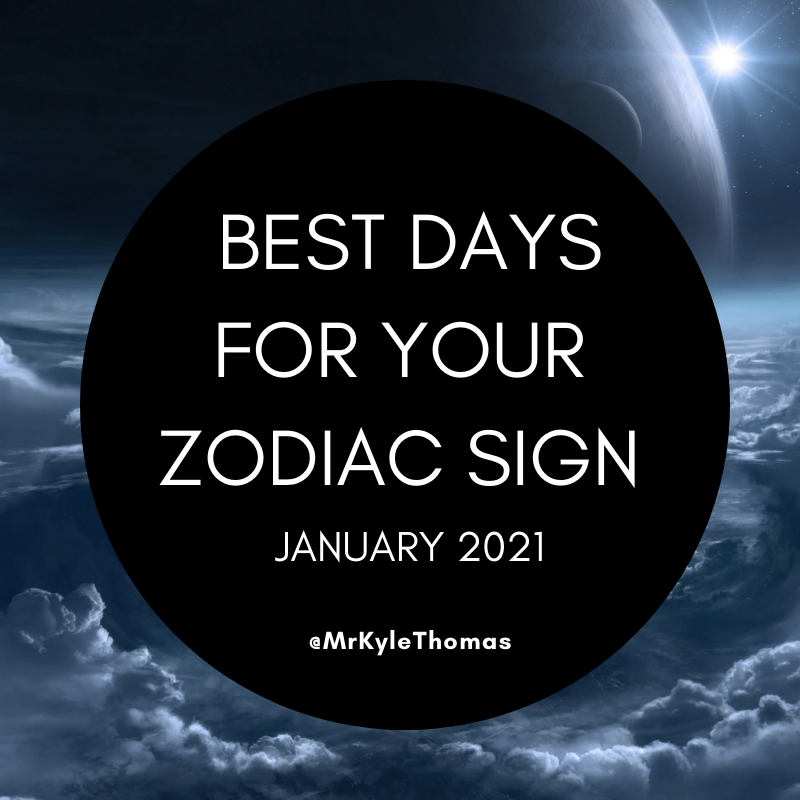 BEST DAYS FOR YOUR ZODIAC SIGN IN JANUARY 2021