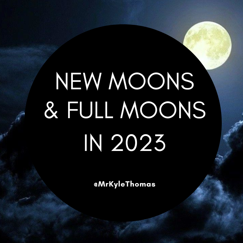 NEW MOONS, FULL MOONS, ECLIPSES, AND SUPERMOONS IN 2023