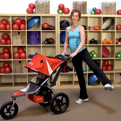  Leg Swing using the Stroller – Stroller Strides