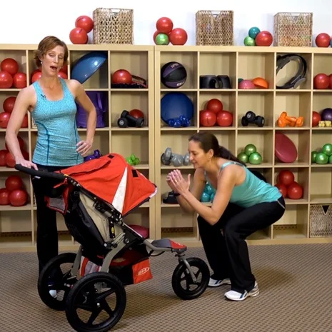  Stroller Squat with Variations – Stroller Strides
