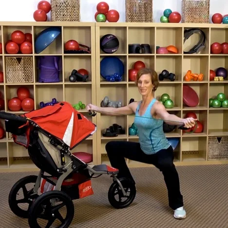 Plié With Shoulder Extension – Stroller Strides
