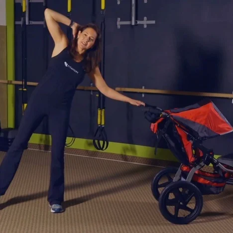 Standing Oblique Crunch – Stroller Strides