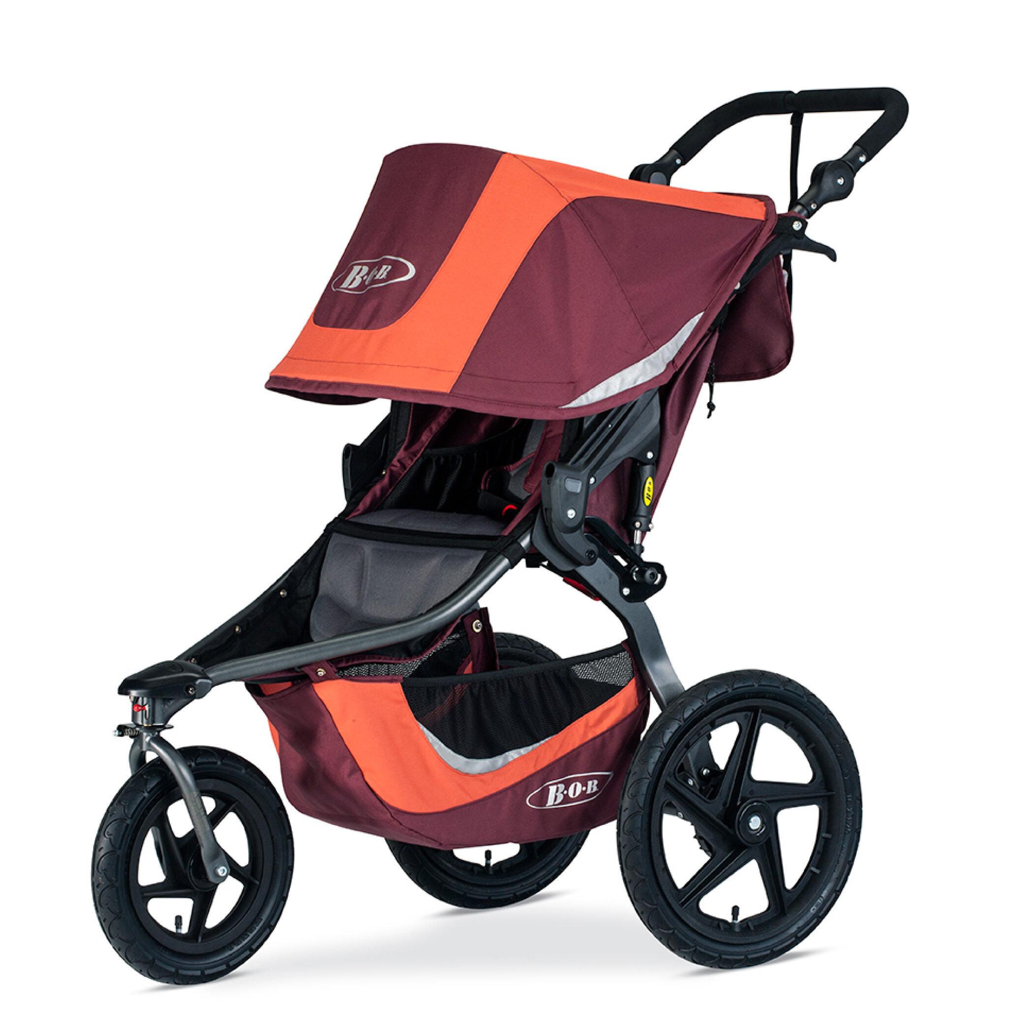 bob revolution se single stroller orange