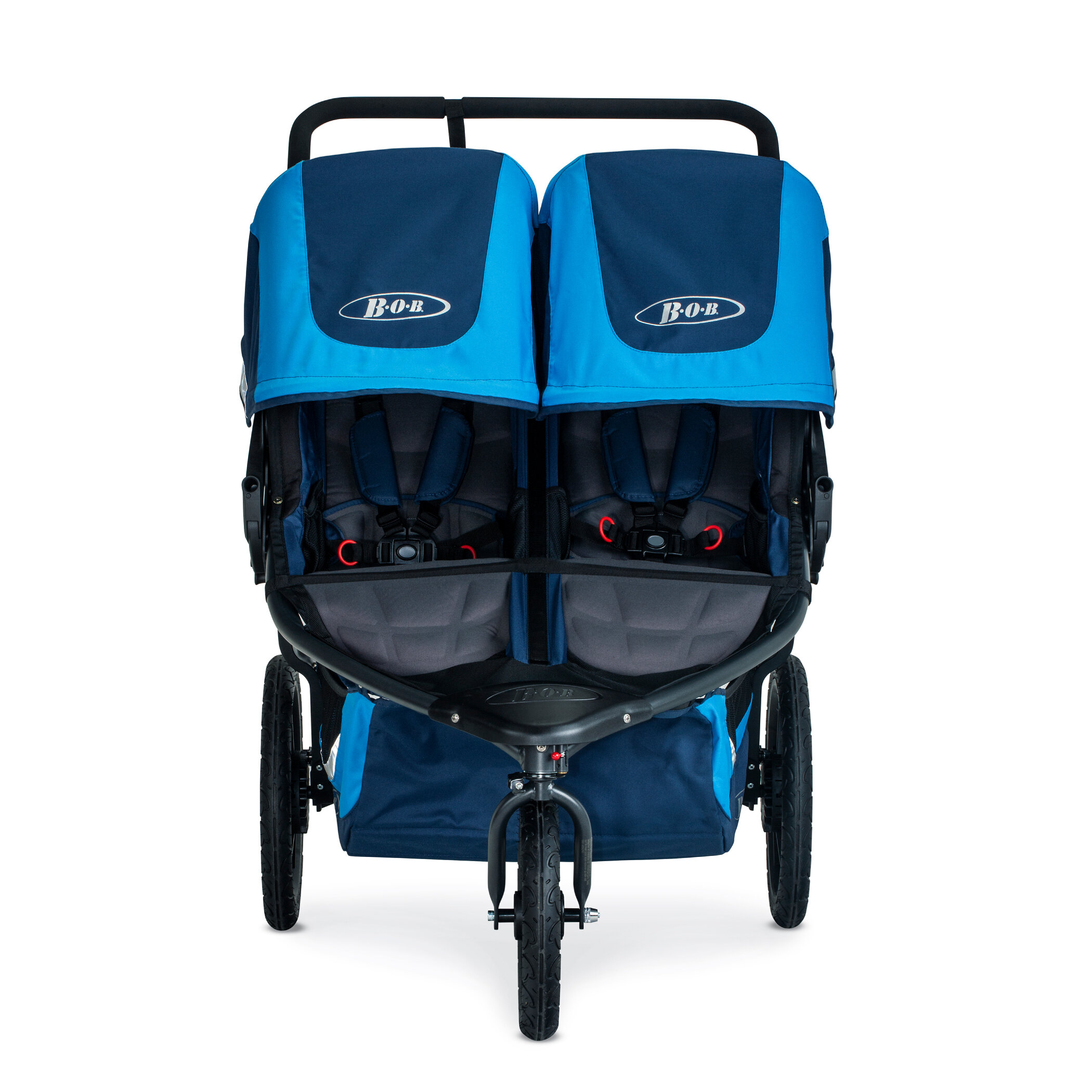 bob double stroller blue