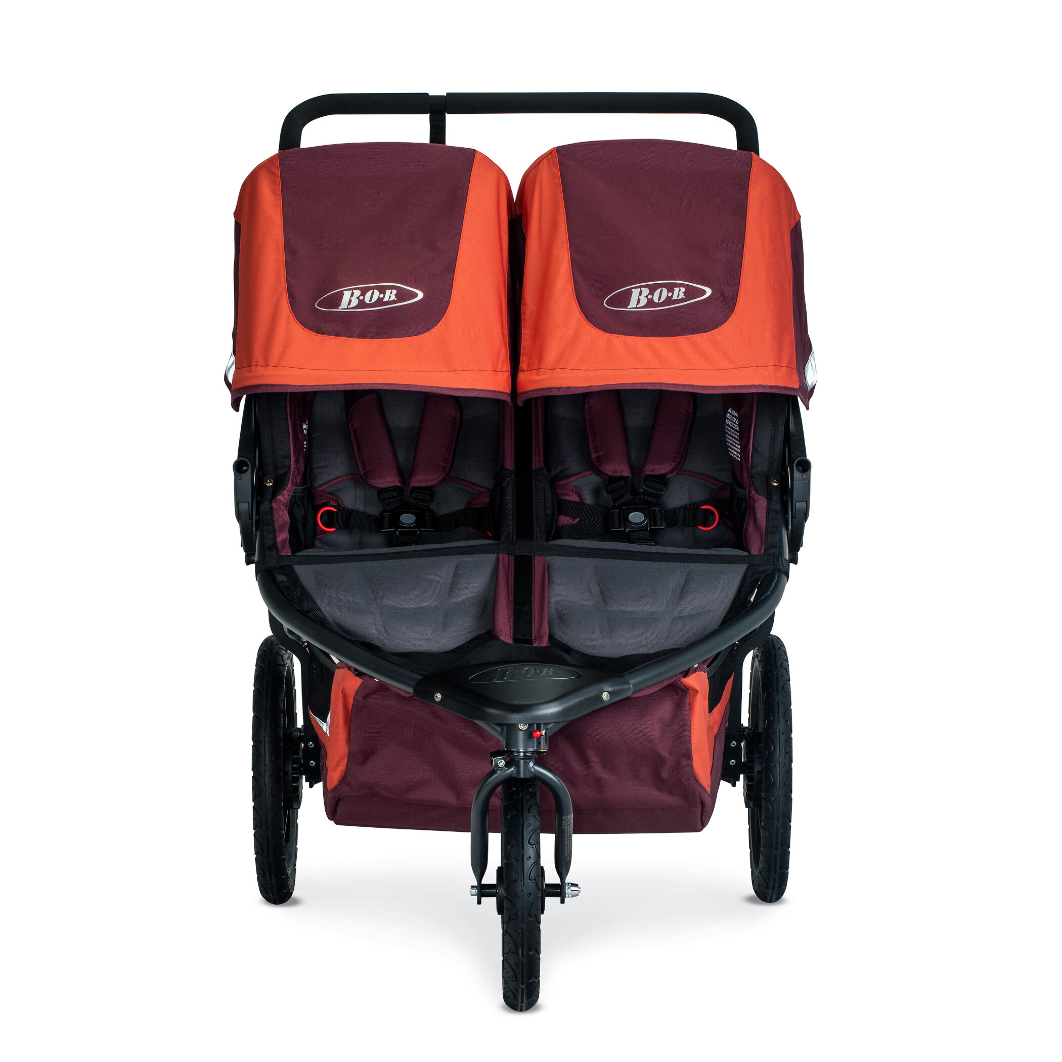 bob double stroller orange