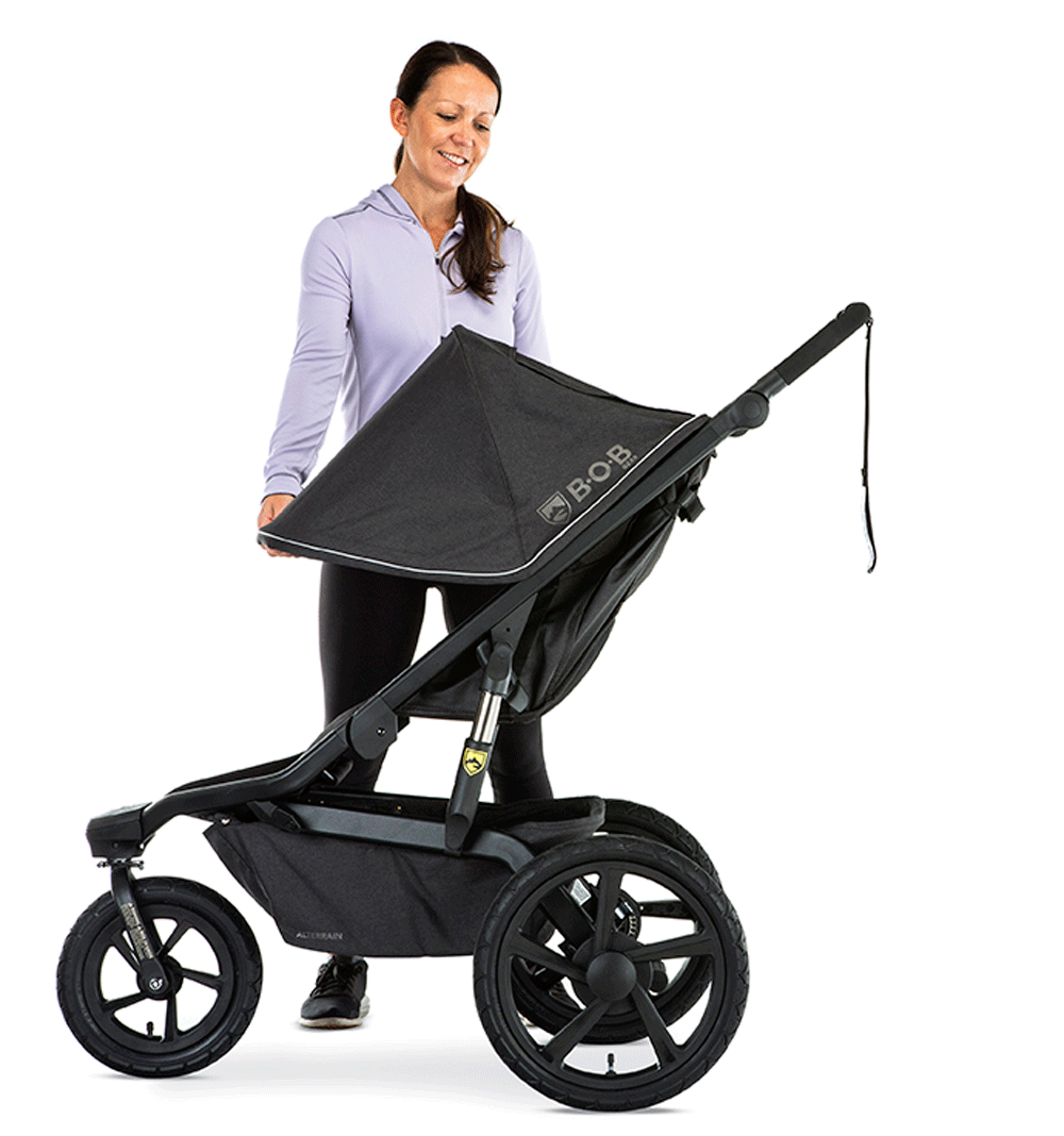 how to collapse bob jogging stroller