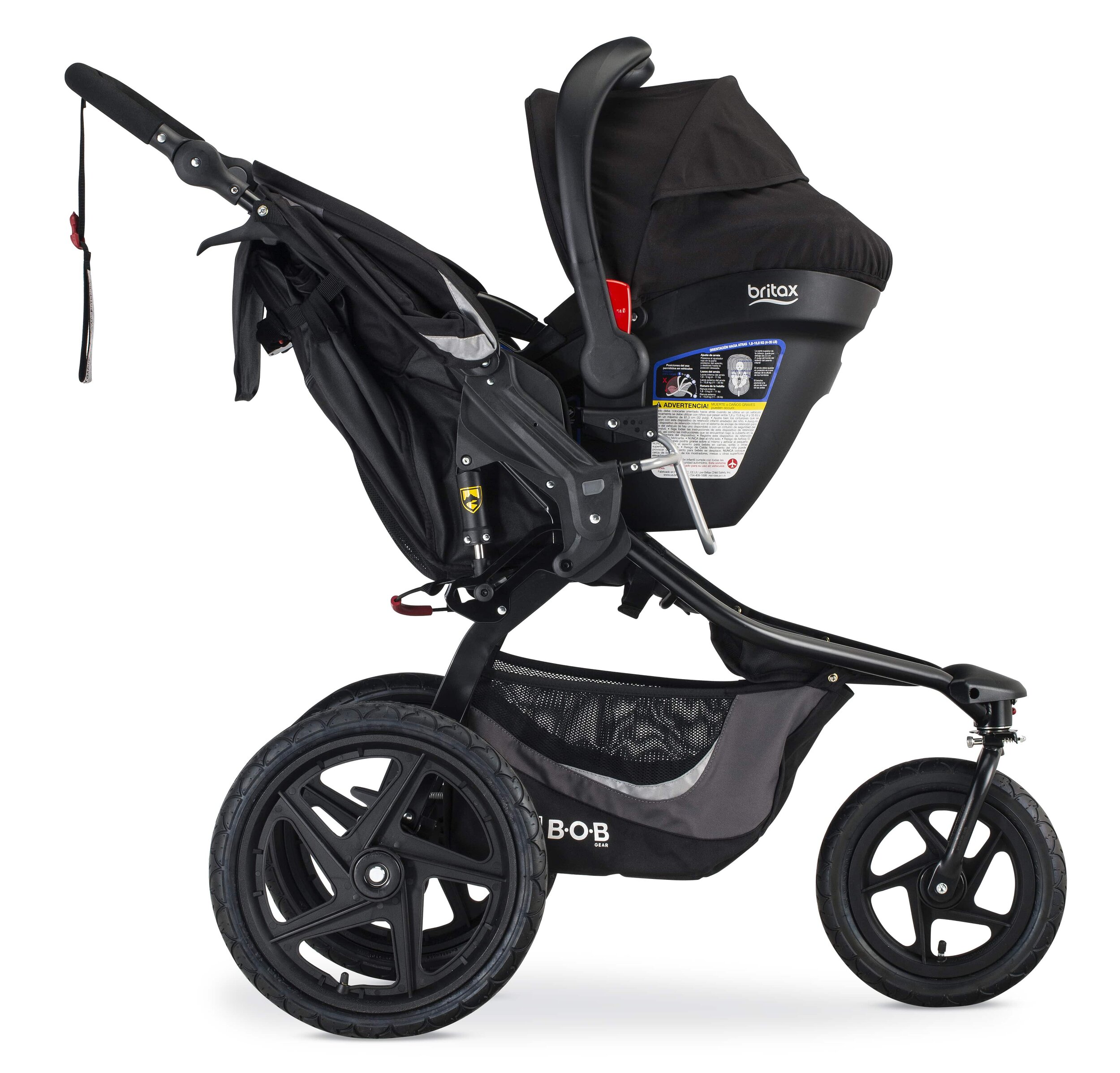 Right Profile of Revolution Flex 3.0 Travel System with Open Canopy  