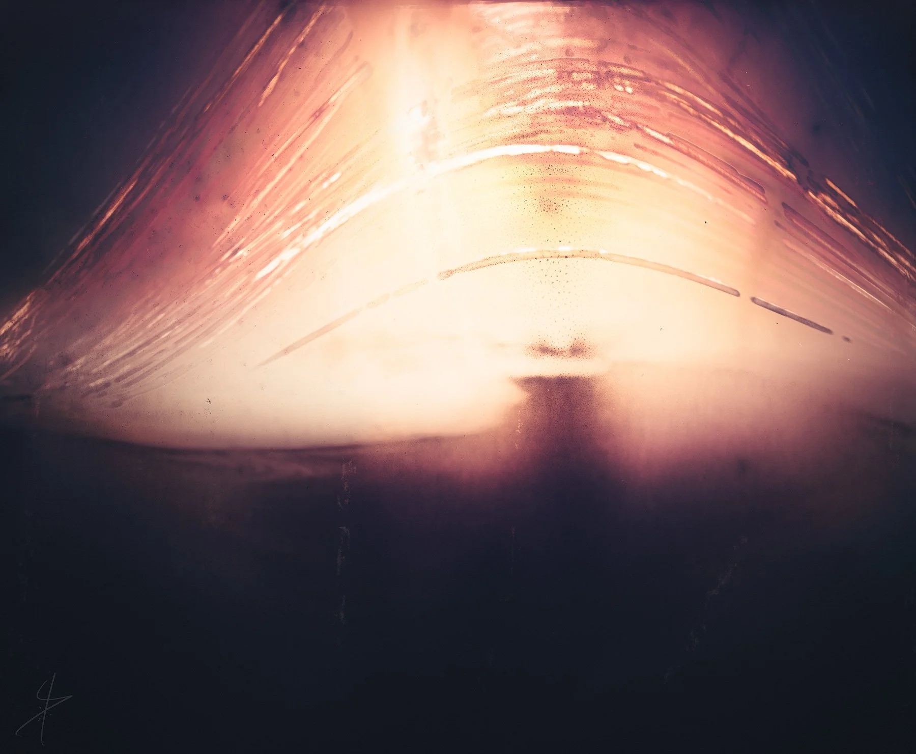 Tsar Bomba solargraph by Daniel Laan of Laanscapes, depicting an immense white and pink burst of accumulated sunlight resembling a colossal nuclear explosion.