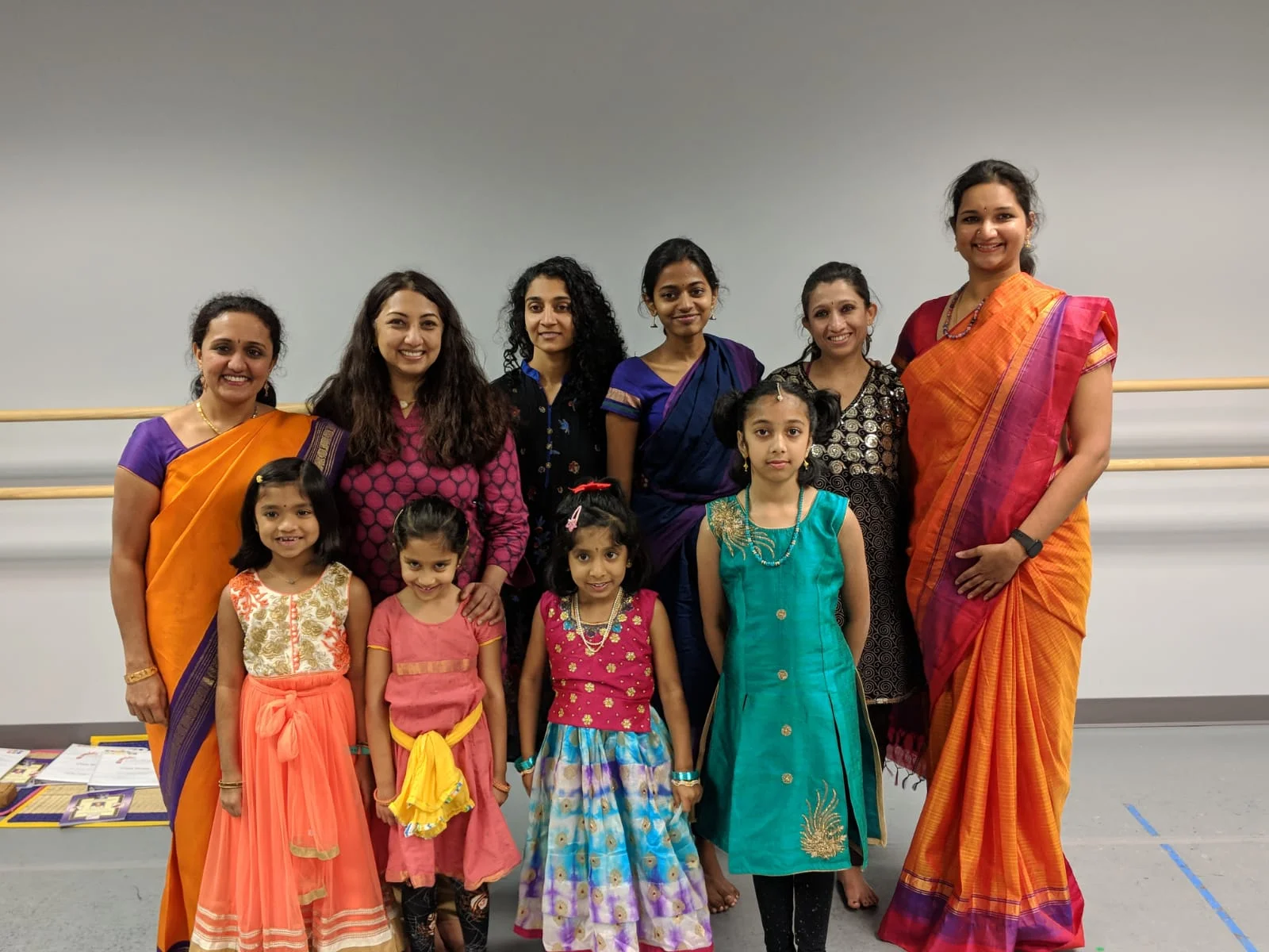 Students and faculty at the first Vijayadasami celebrations of Silambam’s Heights location, which opened in 2018 under the stewardship of Artistic Director Anusha Venkatramani.