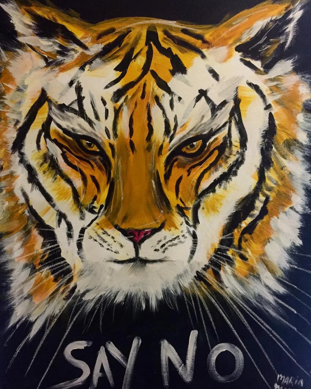 “The Tiger is coming” (2019) , Acrylic on Canvas
