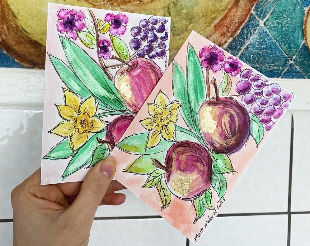 Handmade watercolor cards maria makurat review customer