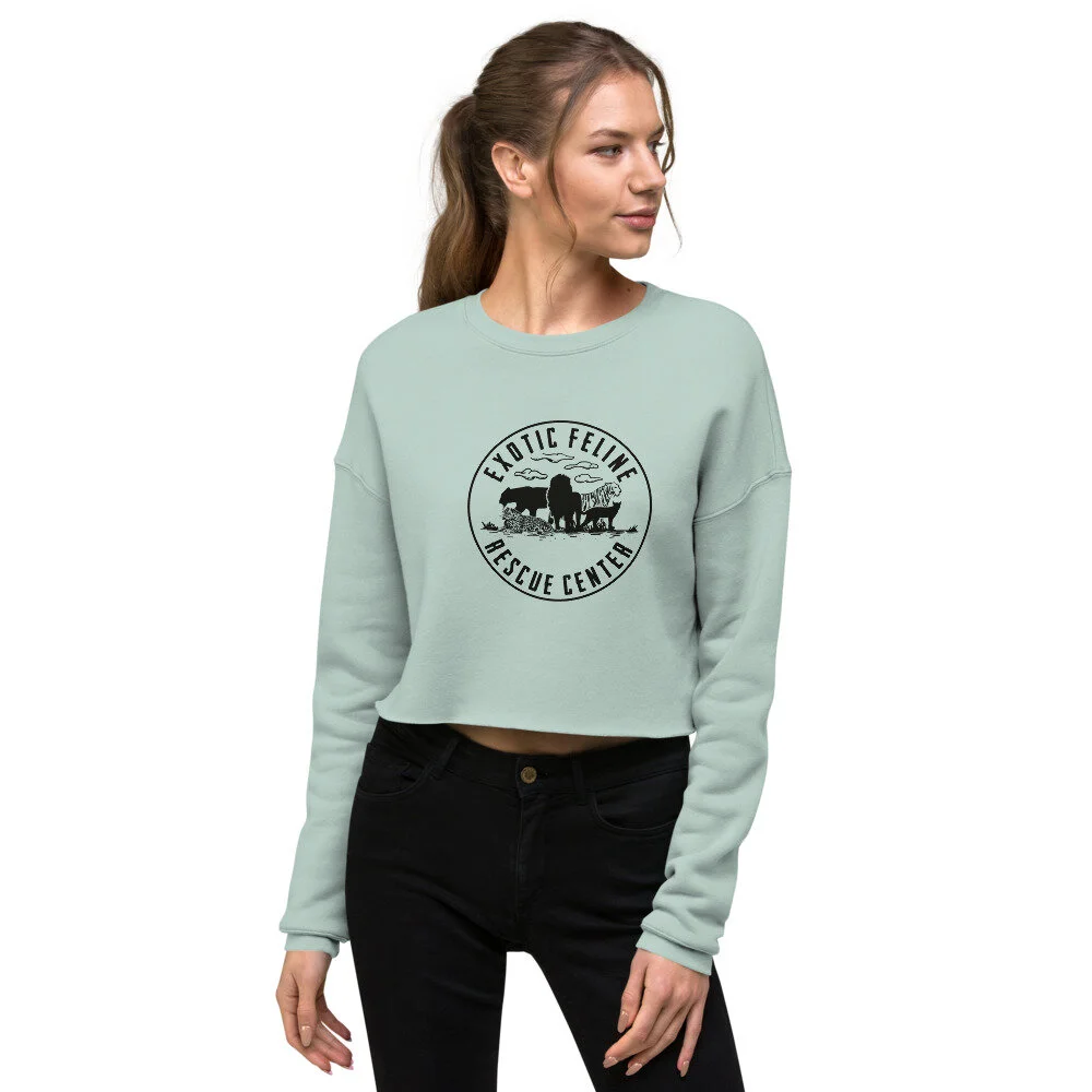 トップス MOON LOGO FLEECE CROPPED SWEATSHIRT Moon Faded Fleece Cropped Sweatshirt • Marine Serre