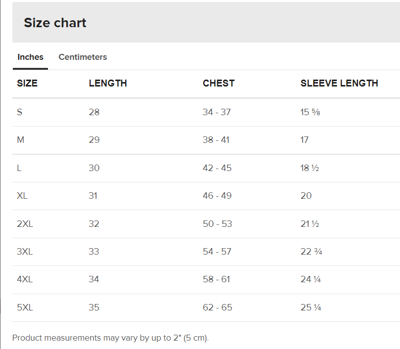 Gliddan 5000 Shirt Size Guide.PNG