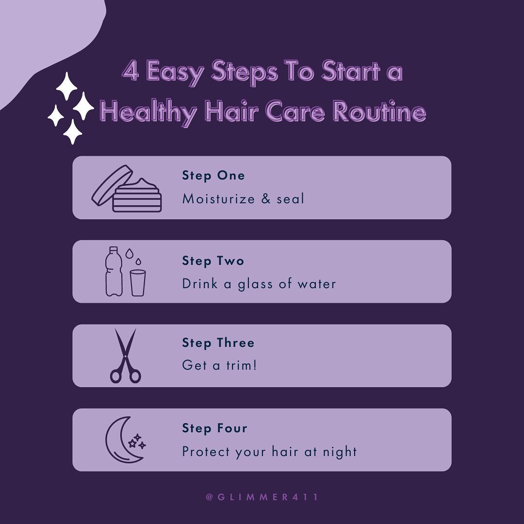 Want healthy hair but don't know where to start? 🧐 We gotchu! Begin with these 4 steps and you will be on your way to a healthier hair journey! 

Check out the Curl 411 Blog at the link in our bio 🔗 for more information and help! 📖

&mdash;⁣⠀
#G41