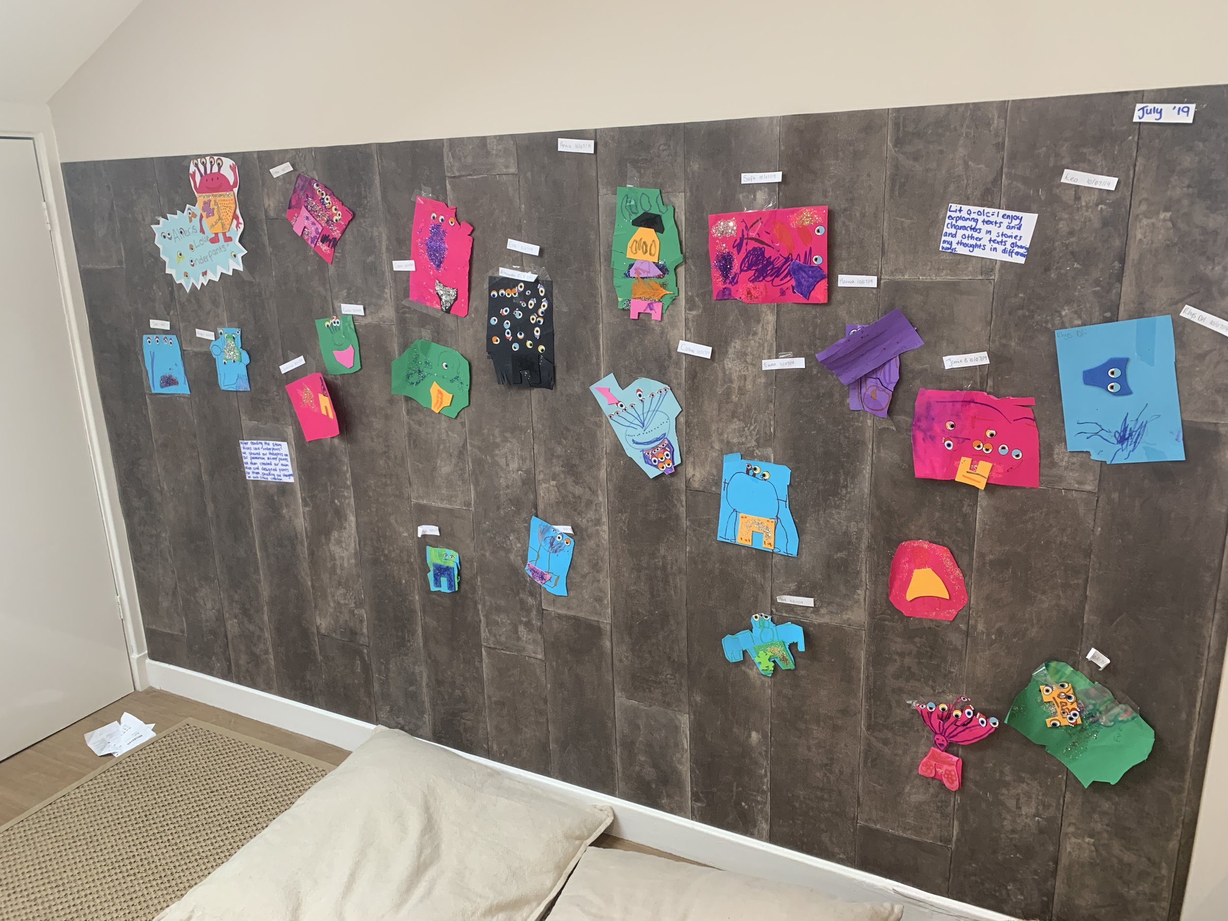 Art-Wall in the 3-5's Room